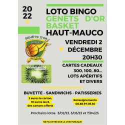 LOTO BINGO des Genêts d'Or Basket