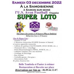 SUPER LOTO - Samedi 03/12/2022 - Samois sur seine - U.S. Avon Football