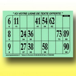 1000 Cartons de loto en feuilles 80 g
