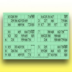 166 grandes plaques de 6 cartons de loto (90 numéros) au Palais du Loto