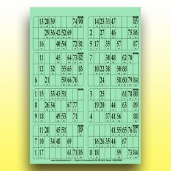 125 plaques de 8 cartons de loto (numérotation aléatoire) au Palais du Loto