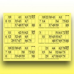 166 plaques de 6 cartons de loto (numérotation aléatoire) au Palais du Loto