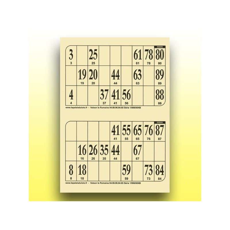 500 plaques de 2 cartons de loto 250 g au Palais du Loto