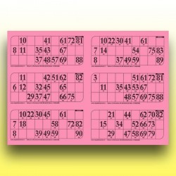 166 plaques de 6 cartons de loto 250 g (numérotation aléatoire) au Palais du Loto