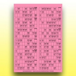 83 plaques de 12 cartons de loto 250 g (numérotation aléatoire) au Palais du Loto