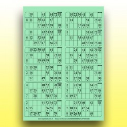 83 plaques de 12 cartons de loto 250 g (numérotation aléatoire) au Palais du Loto