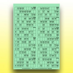 83 plaques de 12 cartons de loto 250 g (2 x 90 numéros) au Palais du Loto