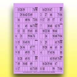 125 plaques de 8 cartons de loto 1 mm - 900 g (numérotation aléatoire)