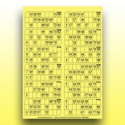 83 plaques de 12 cartons de loto 1 mm - 900 g (2 x 90 numéros) au Palais du Loto