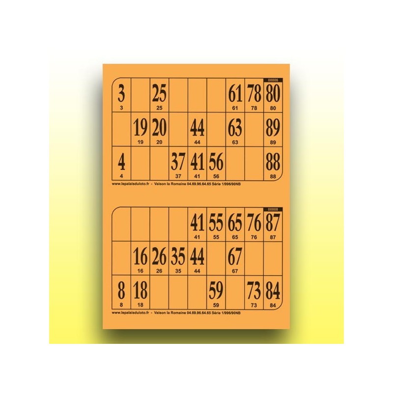 500 plaques de 2 cartons de loto très épaisses 2 mm - 1300 g