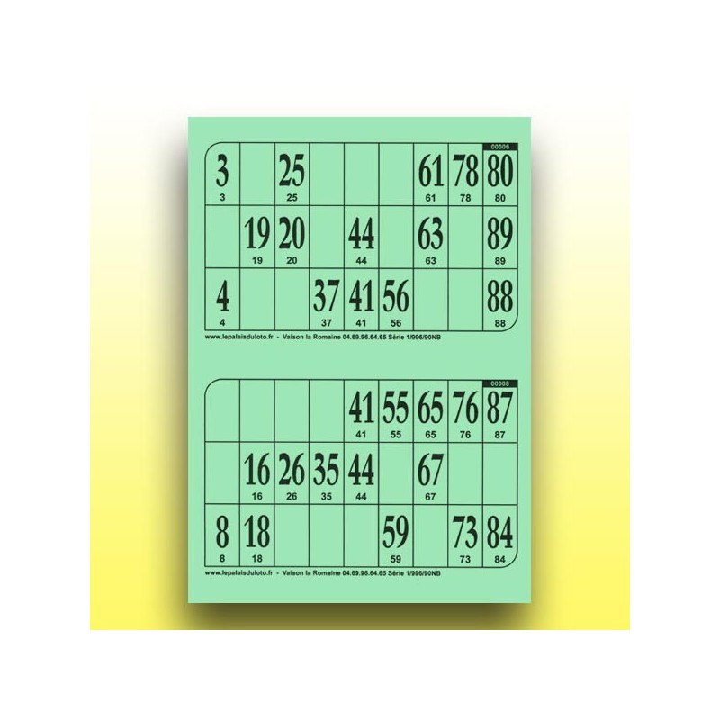 500 plaques de 2 cartons de loto très épaisses 2 mm - 1300 g