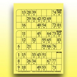 333 plaques de 3 cartons de loto très épaisses 2 mm - 1300 g au Palais du Loto