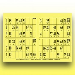 250 plaques de 4 cartons de loto très épaisses 2 mm - 1300 g au Palais du Loto