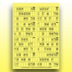 125 plaques de 8 cartons de loto très épaisses 2 mm - 1300 g (numérotation aléatoire)