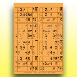 125 plaques de 8 cartons de loto très épaisses 2 mm - 1300 g (numérotation aléatoire)