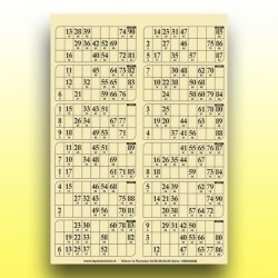 83 plaques de 12 cartons de loto très épaisses 2 mm - 1300 g (2 x 90 numéros) au Palais du Loto