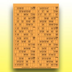 83 plaques de 12 cartons de loto très épaisses 2 mm - 1300 g (2 x 90 numéros) au Palais du Loto