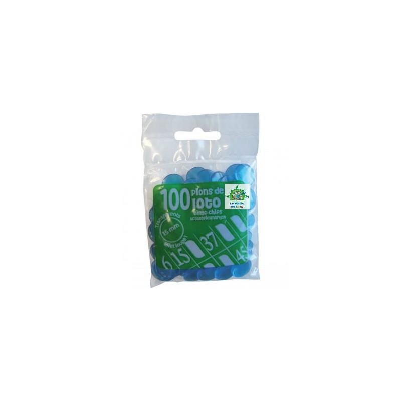 50 sachets de 100 pions plastiques de loto.Prix bas chez Discount LOTO