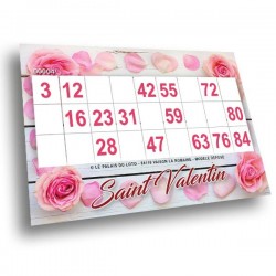 Saint-Valentin, carton de loto - Palais du Loto.