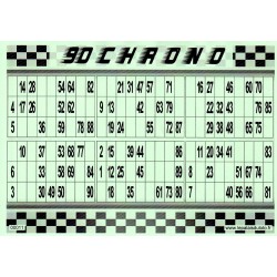 90 Chrono en vert, en jaune, en bleu et en rose - Palais du Loto. 