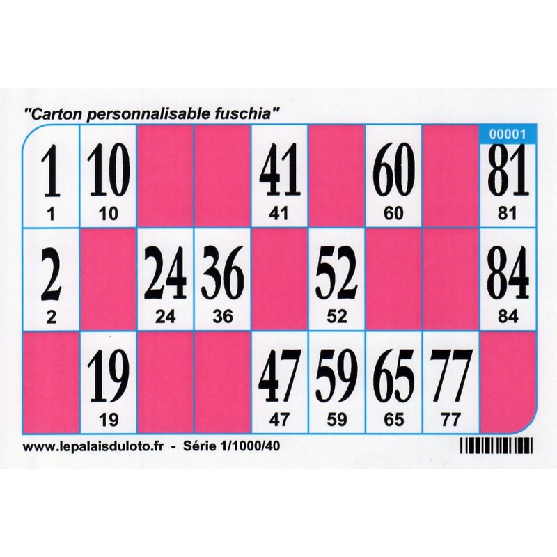 1000 Cartons de loto Bristol 250 g couleur - vert : au Palais du Loto