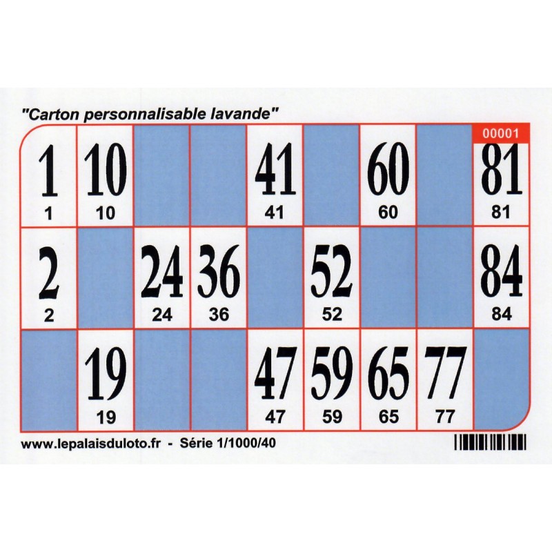 1000 Cartons de loto Bristol 250 g couleur - vert : au Palais du Loto