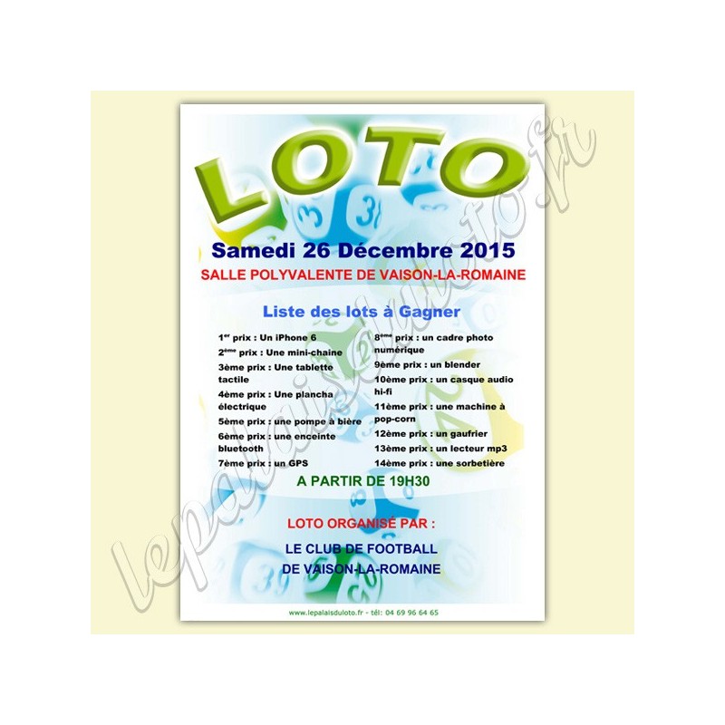 Affiche loto quine