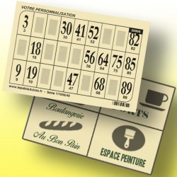 1000 cartons de loto bristol 250 gr publicitaires couleur bleue