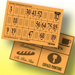 1000 cartons de loto bristol 250 gr publicitaires couleur bleue