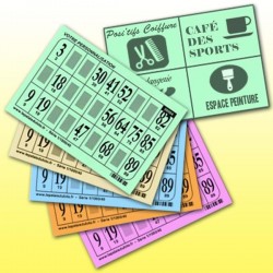 1000 cartons de loto bristol 250 gr publicitaires couleur bleue