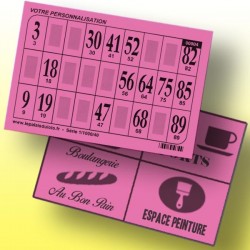 1000 cartons de loto bristol 250 gr publicitaires couleur bleue