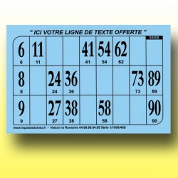 1000 Cartons de loto Bristol 250 g avec personnalisation offerte !