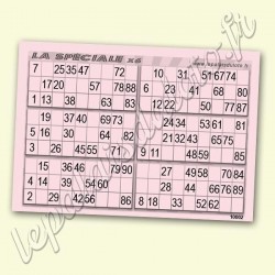 La spéciale x 6 sur fond bleu - Palais du Loto. 