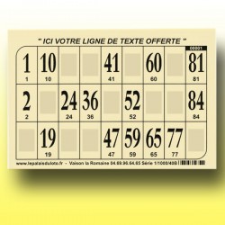 1000 cartons de loto Bristol 250 gr : panaché de couleurs