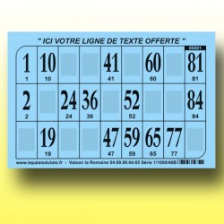 1000 cartons de loto Bristol 250 gr : panaché de couleurs