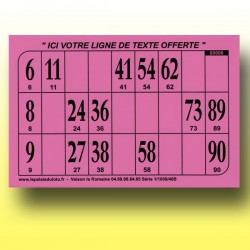 Au Palais du Loto, 1000 cartons de loto très épais 2 mm - 1300 g