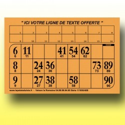 Au Palais du Loto, 1000 cartons de loto très épais 2 mm - 1300 g à tamponner