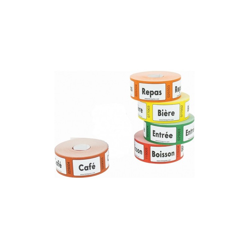 Rouleaux de 500 tickets café