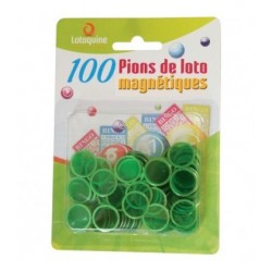 100 pions magnétiques bleus de loto
