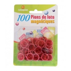 100 pions magnétiques bleus de loto