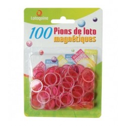 100 pions magnétiques bleus de loto