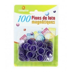 100 pions magnétiques bleus de loto