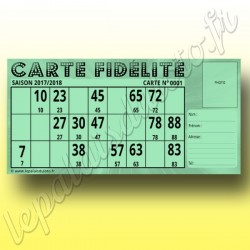 100 Cartes Fidélité loto Bristol 250 g : Au Palais du Loto