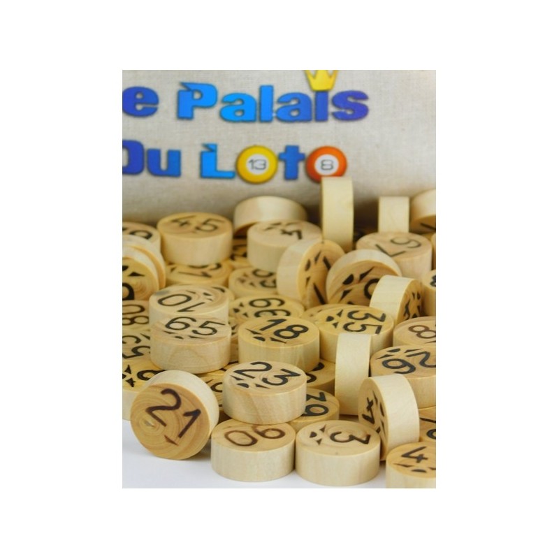 90 jetons de loto en buis