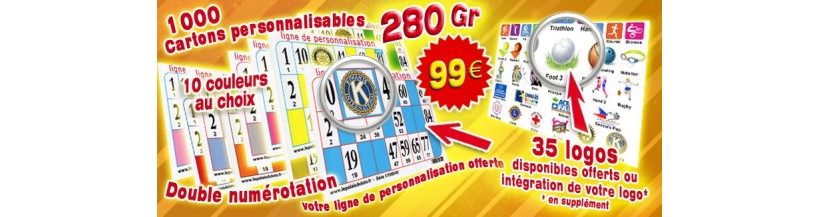Carton de loto  280 gr en couleur