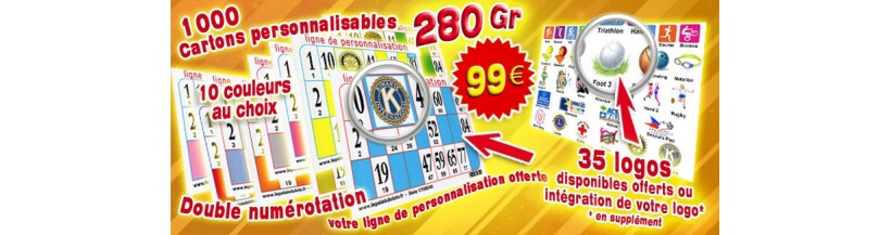 Carton de loto  280 gr en couleur