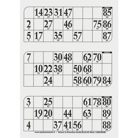 Lot de 250 Cartons de Loto Souples 80g format 148x105mm Jaune